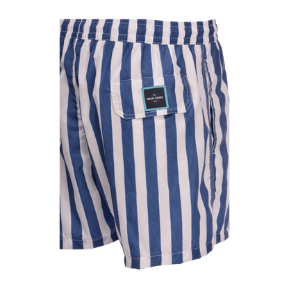 Gran Sasso Striped Swim Short - Navy / White