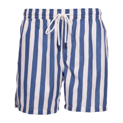 Gran Sasso Striped Swim Short - Navy / White