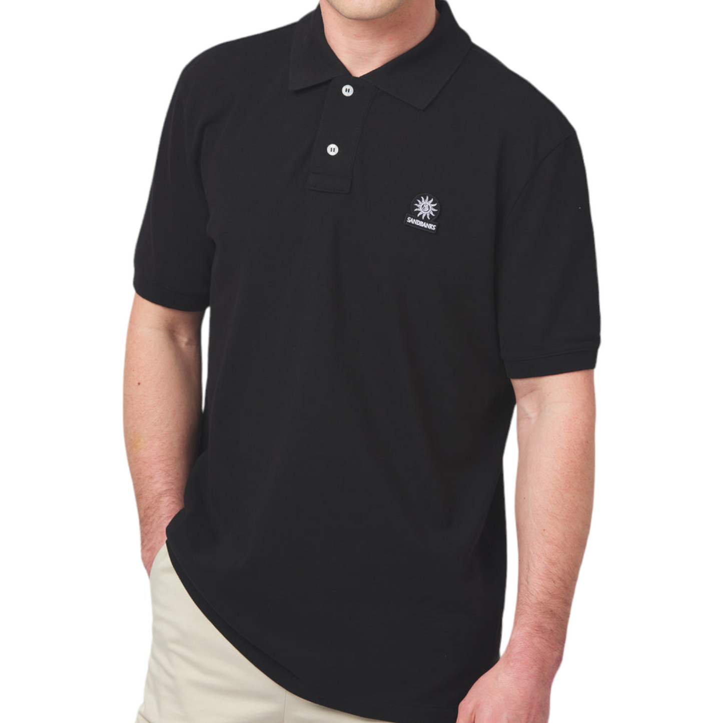 Sandbanks Badge Logo Pique Polo Shirt