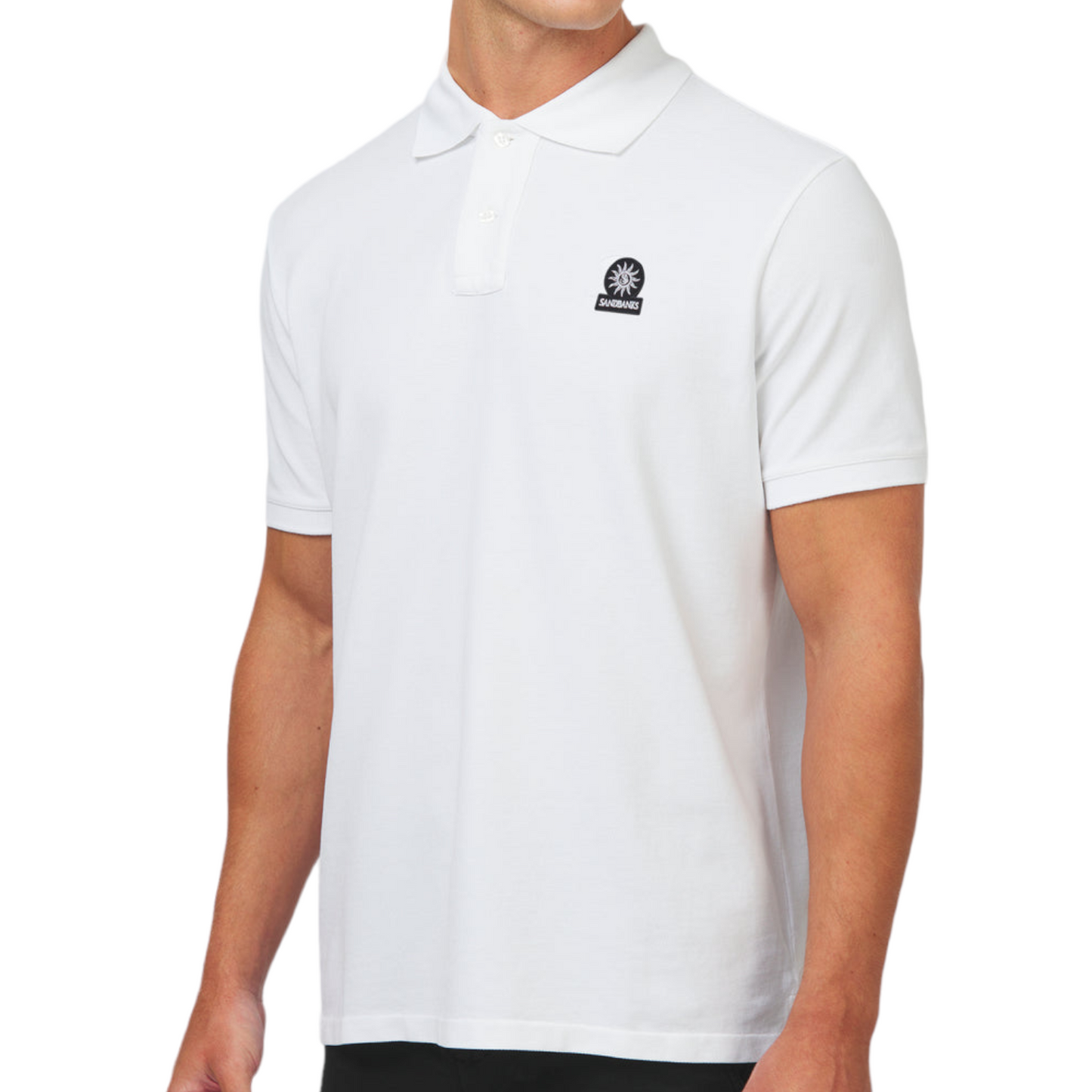 Sandbanks Badge Logo Pique Polo Shirt