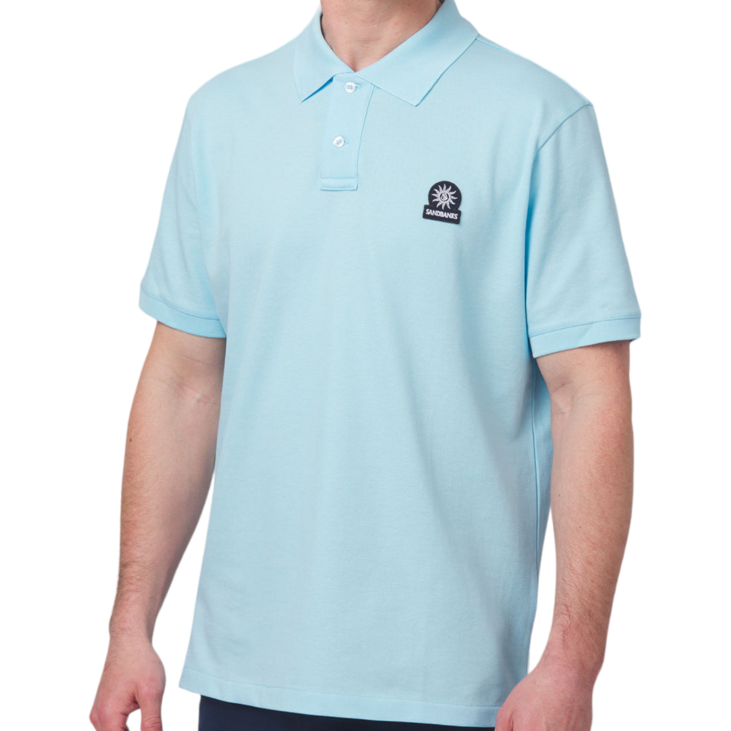 Sandbanks Badge Logo Pique Polo Shirt