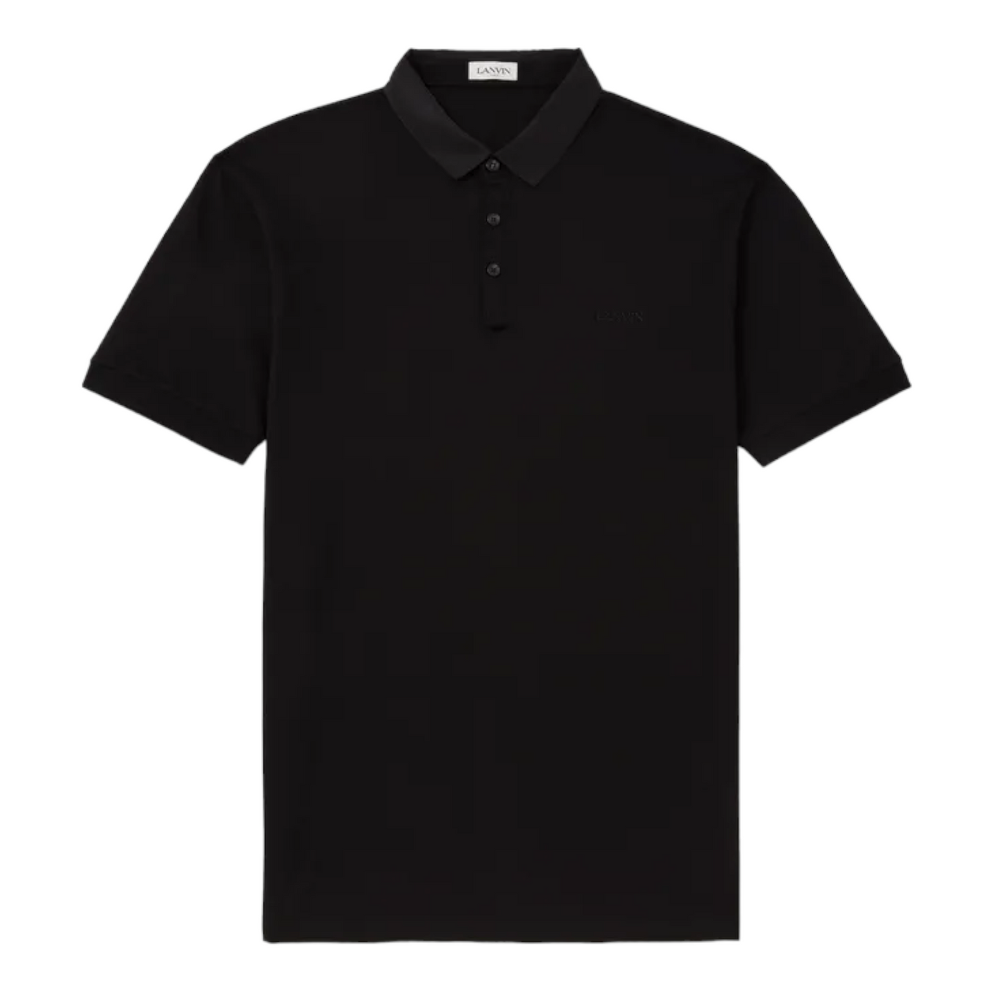 Lanvin Mercerised Polo Shirt - Black