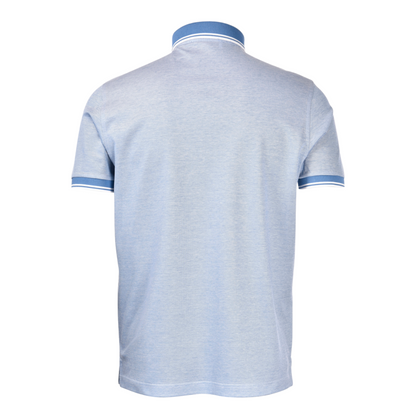 Gran Sasso Oxford Mercerized Cotton Polo - Sky