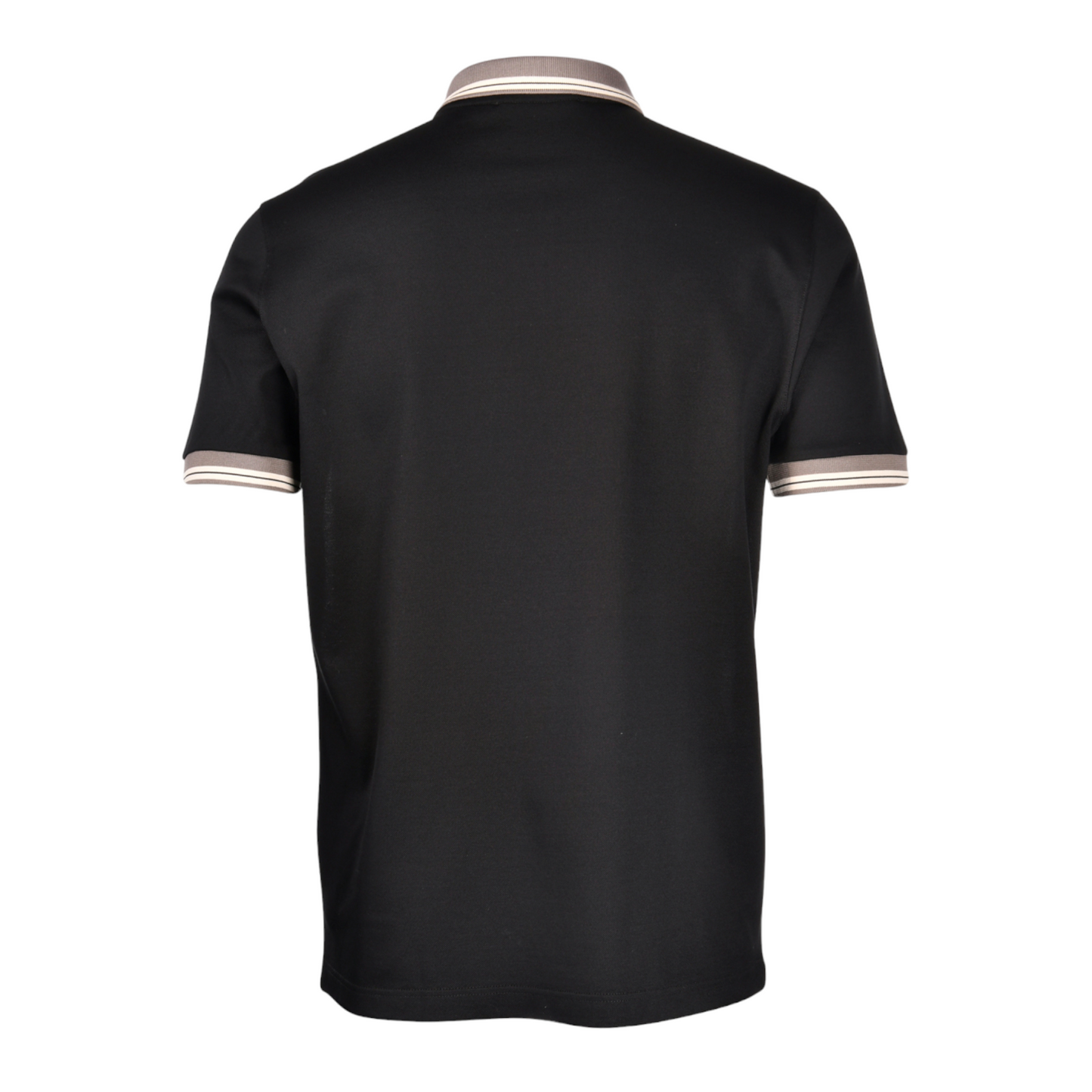 Gran Sasso Mercerized Cotton Piquet Polo - Black / Grey