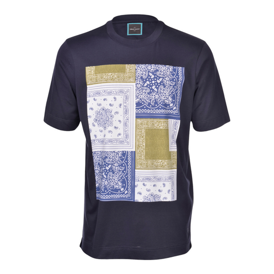 Gran Sasso Patchwork Jersey T - Navy