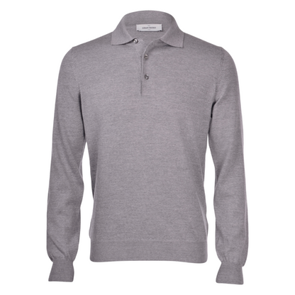 Gran Sasso 3 Button Merino Knitwear - Light Grey