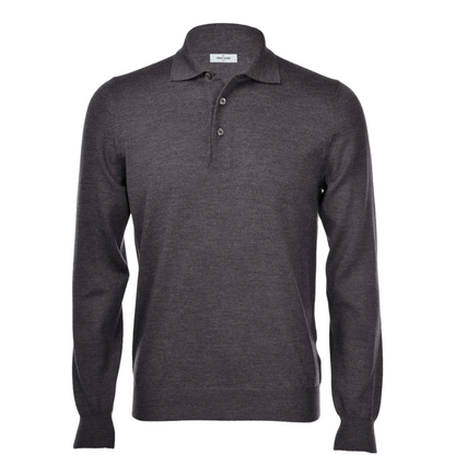 Gran Sasso 3 Button Merino Knitwear - Charcoal