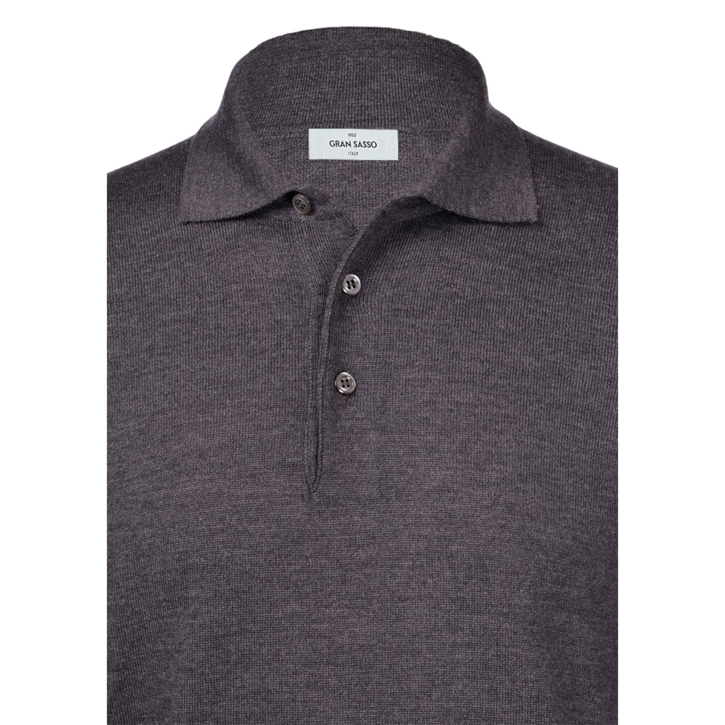 Gran Sasso 3 Button Merino Knitwear - Charcoal