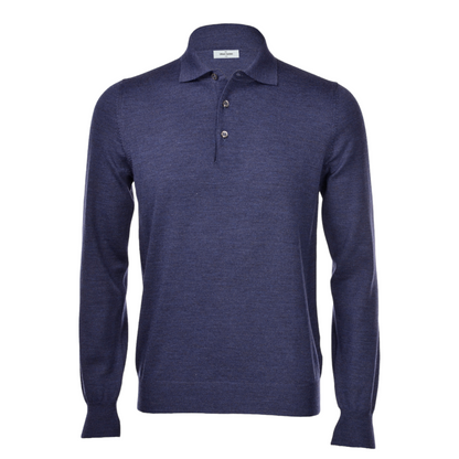 Gran Sasso 3 Button Merino Knitwear - Blue