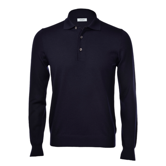 Gran Sasso 3 Button Merino Knitwear - Navy