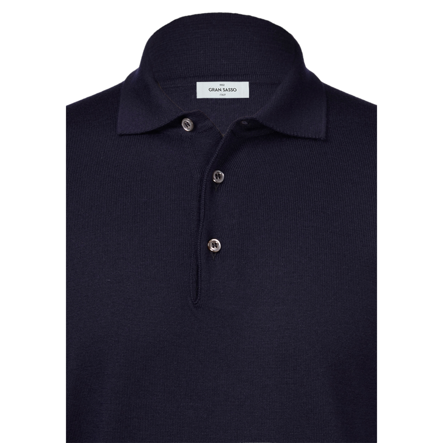 Gran Sasso 3 Button Merino Knitwear - Navy