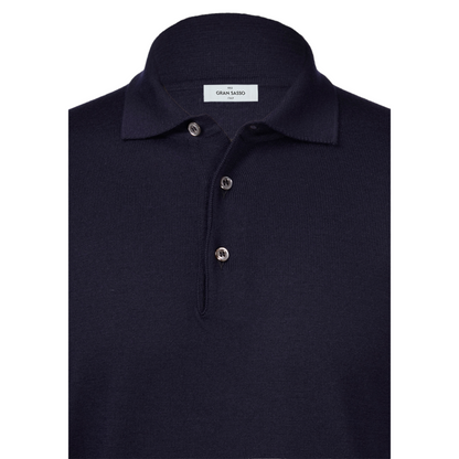 Gran Sasso 3 Button Merino Knitwear - Navy