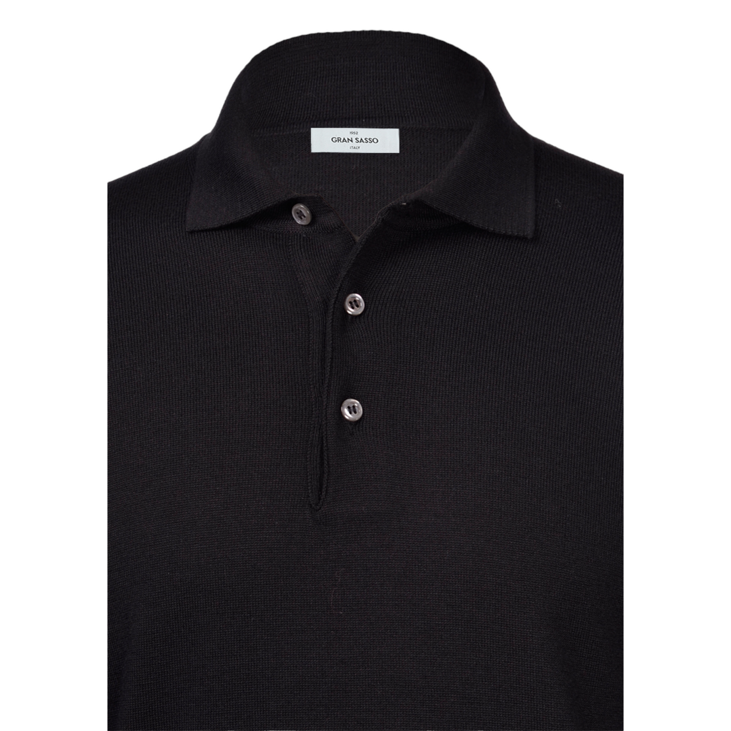 Gran Sasso 3 Button Merino Knitwear - Black