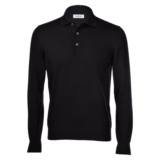 Gran Sasso 3 Button Merino Knitwear - Black