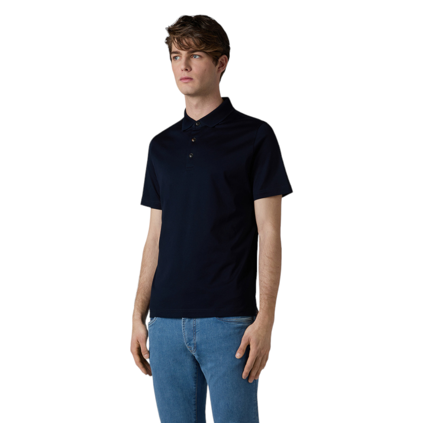 Pal Zileri Mercerized Cotton Polo - Navy