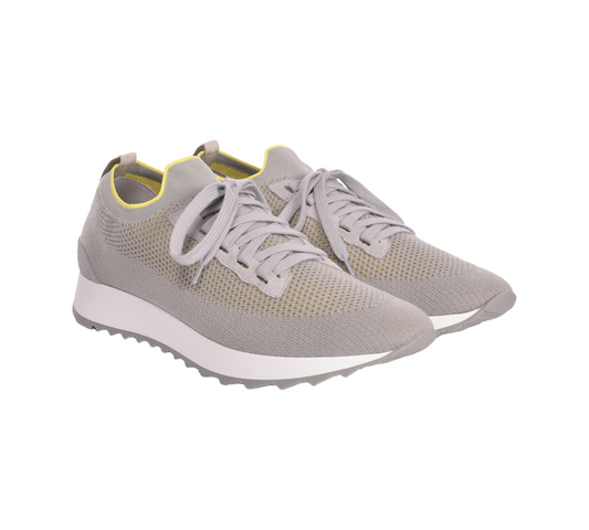 Gran Sasso Knit Sneaker - Grey / Yellow