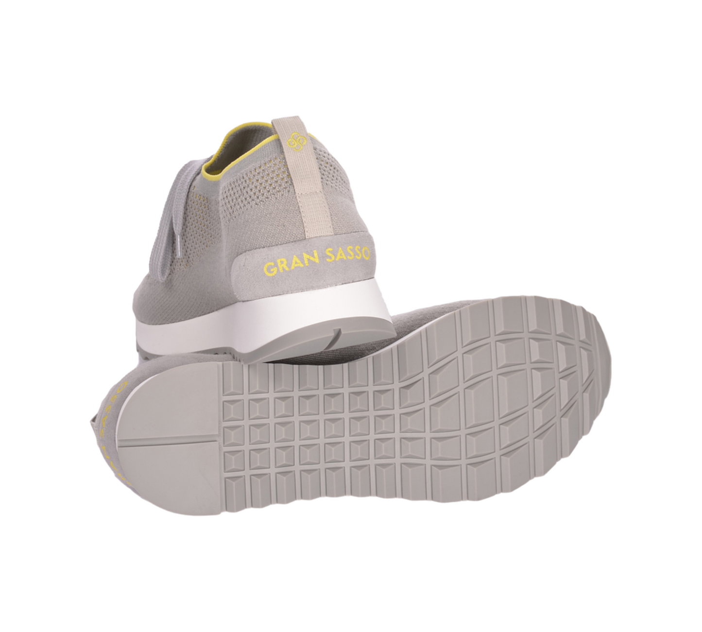 Gran Sasso Knit Sneaker - Grey / Yellow