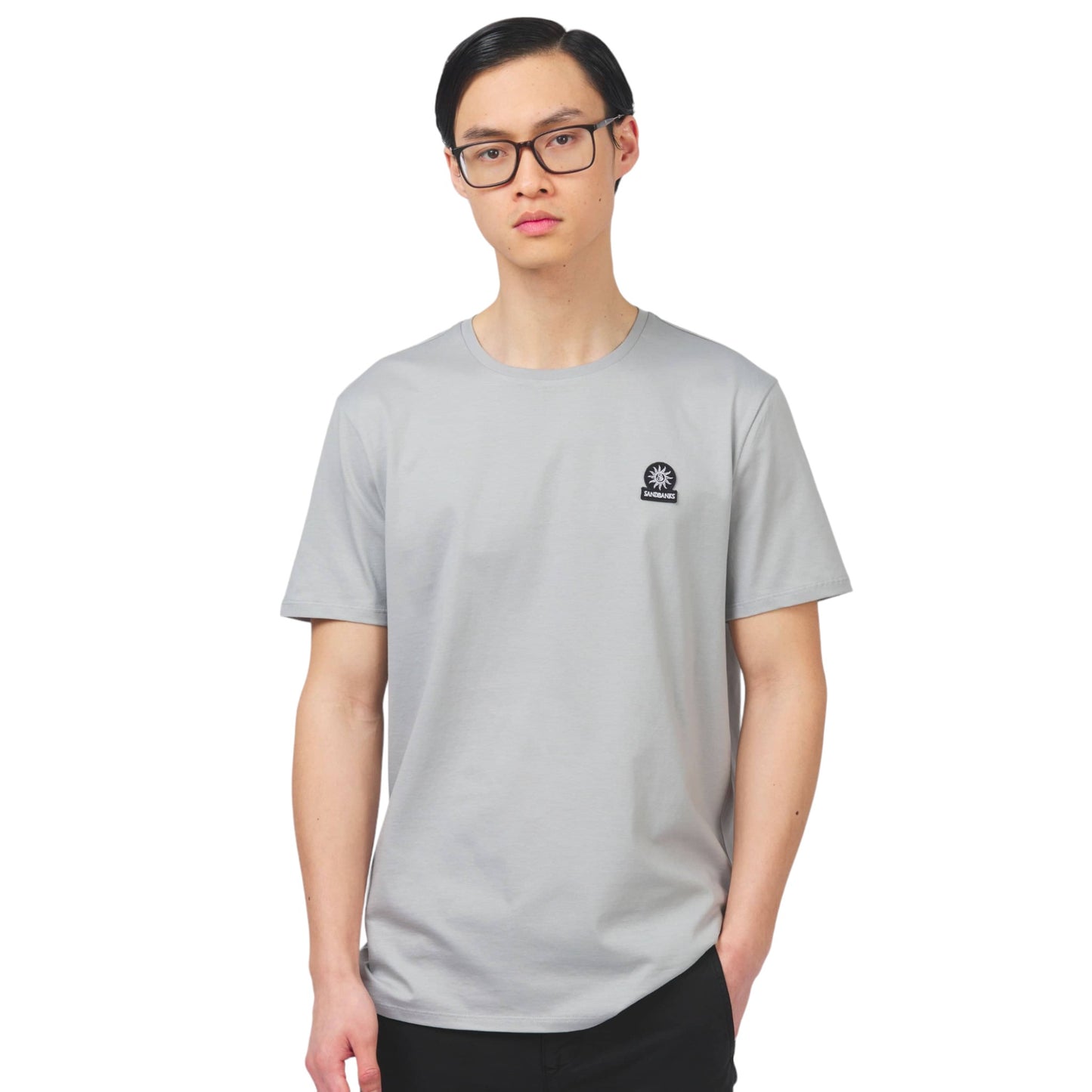 Sandbanks Badge Logo T - Ultimate Grey