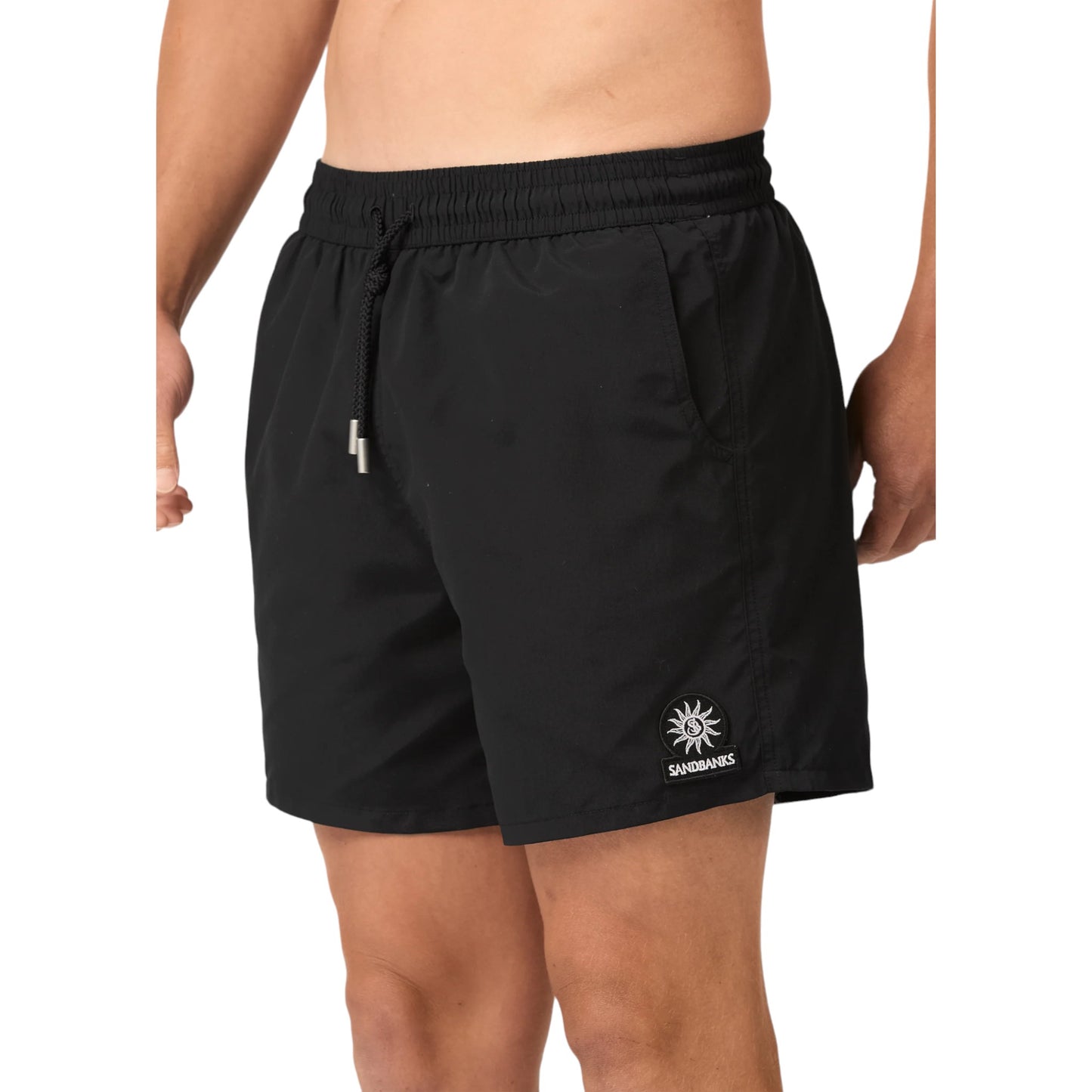 Sandbanks Badge Logo Swim Short - Black