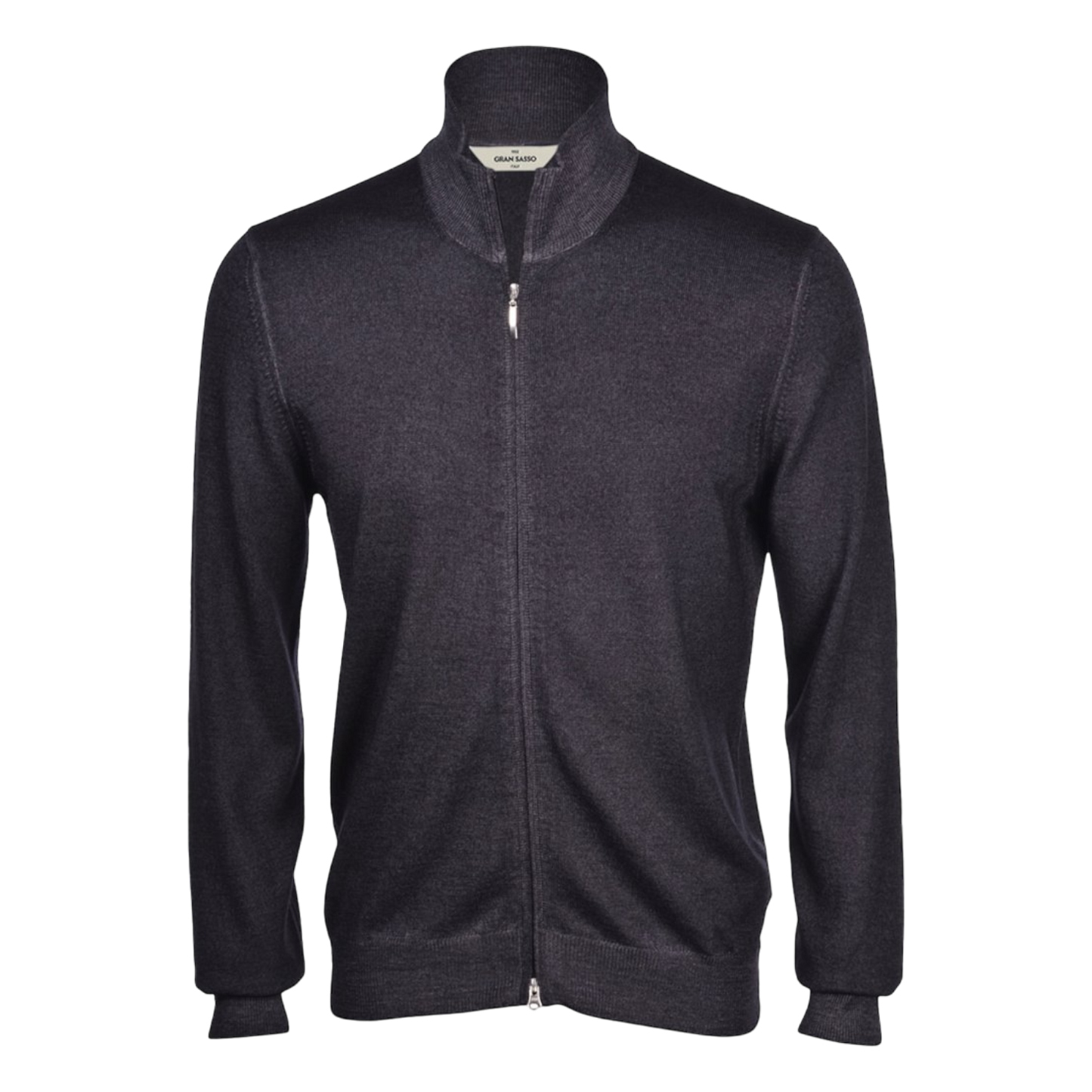 Gran Sasso Full Zip Merino Knitwear - Black