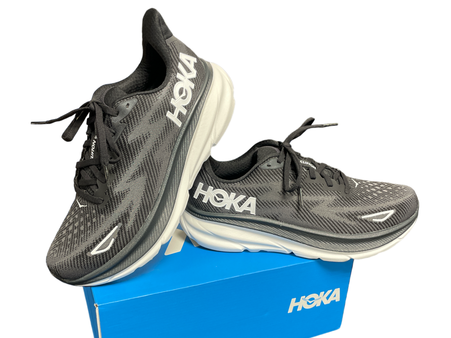 Hoka Clifton 9 - Black / White