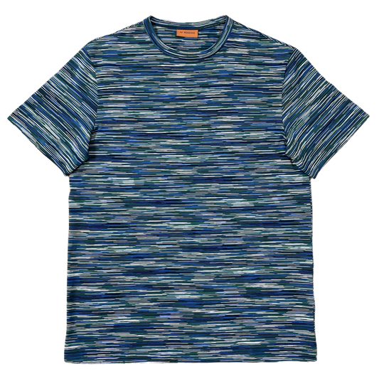 Missoni Crew Neck Striped T - Blue / Green / White