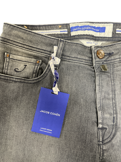 Jacob Cohen Grey Denim Jean / Sand Badge