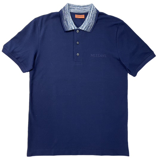 Missoni Logo Polo Shirt - Navy / White Etched Collar