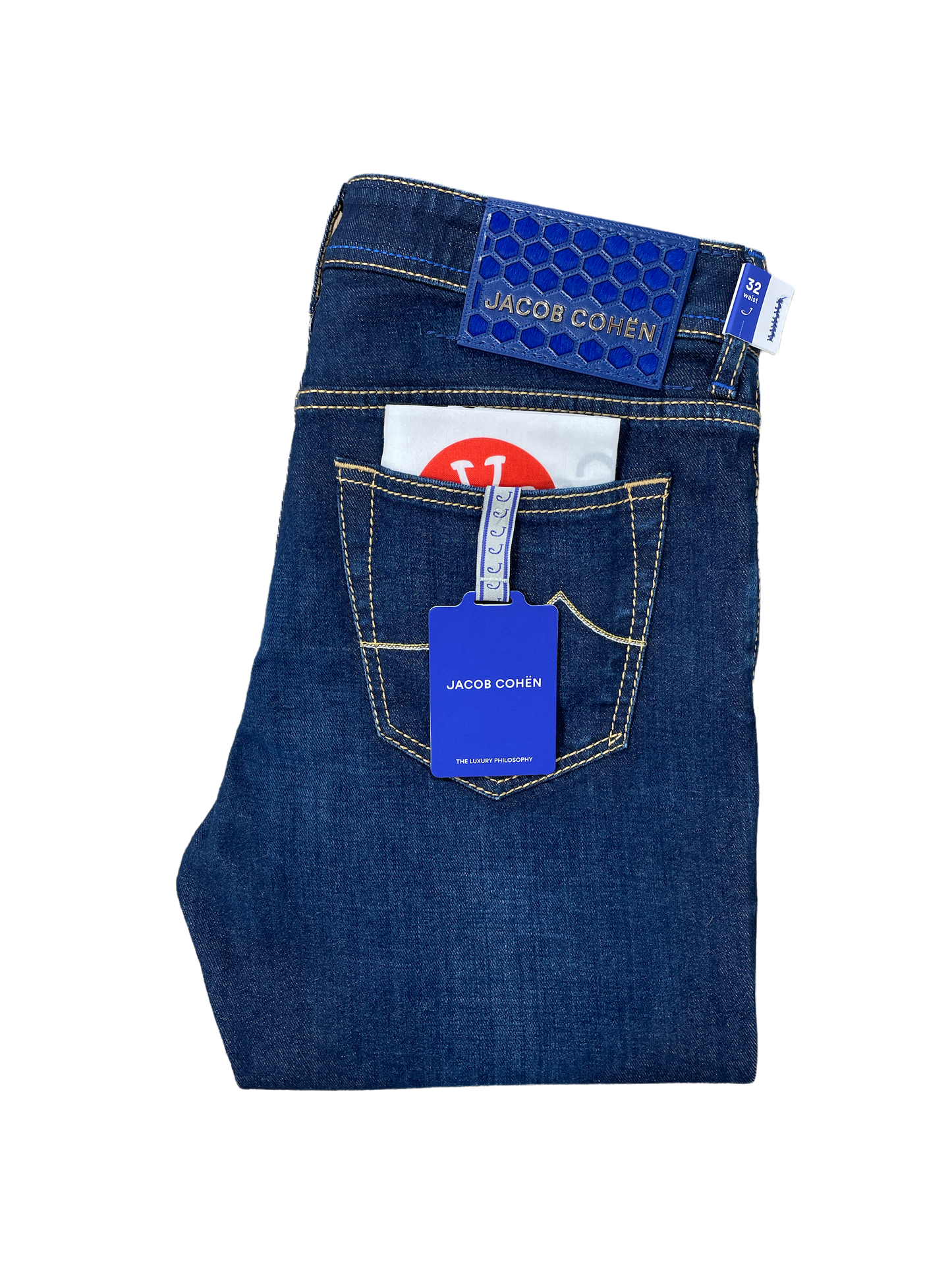 Jacob Cohen Denim Jean / Blue & Gold Badge