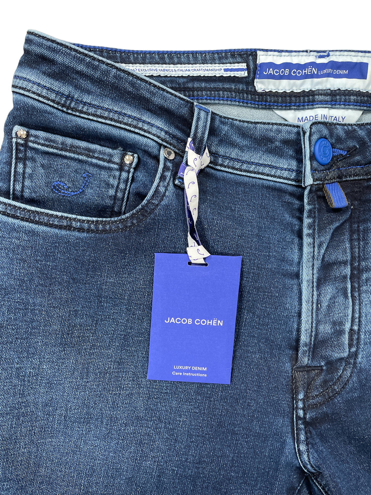 Jacob Cohen Denim Jean / Blue Badge / Black Stitch