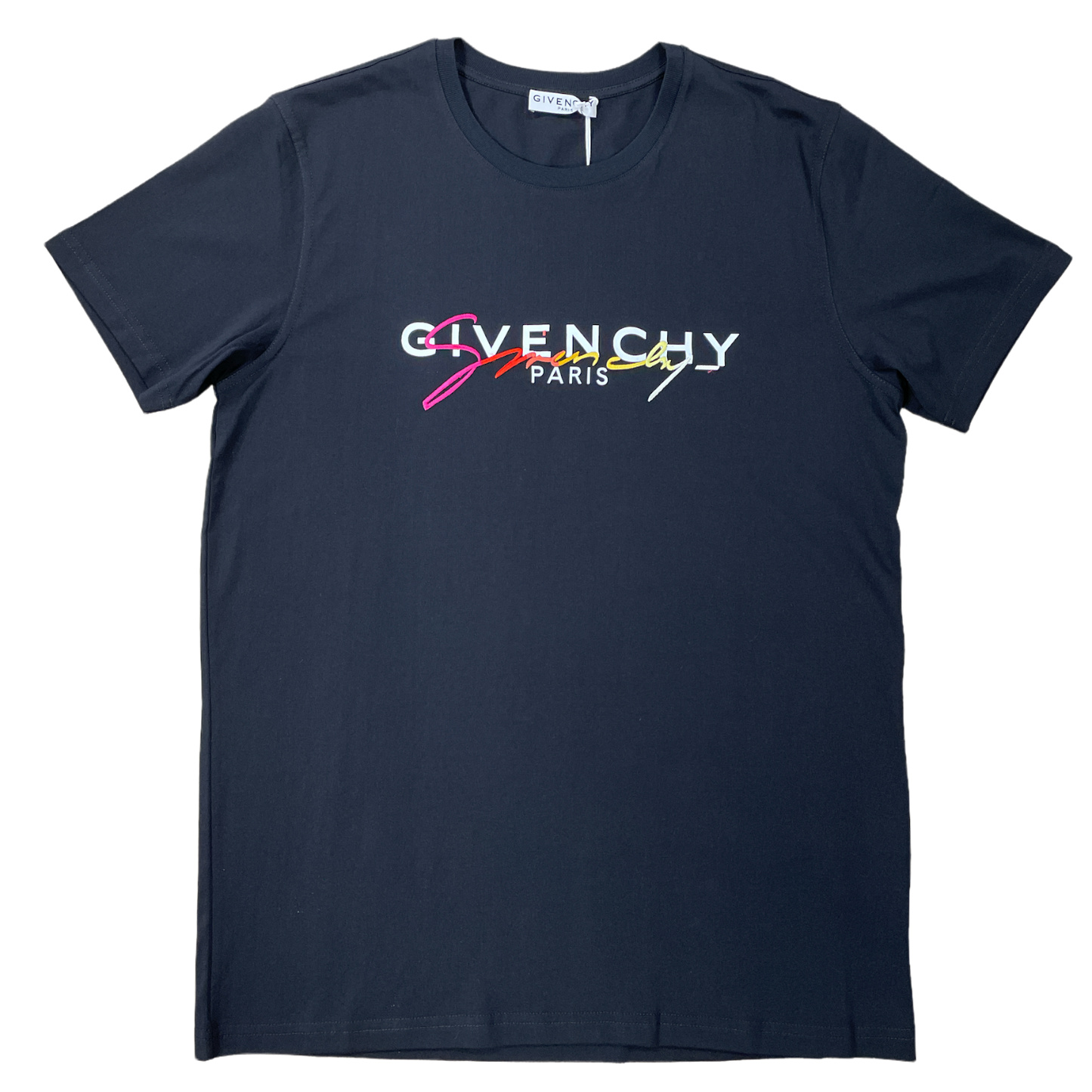 Givenchy Rainbow Print Logo T - Black