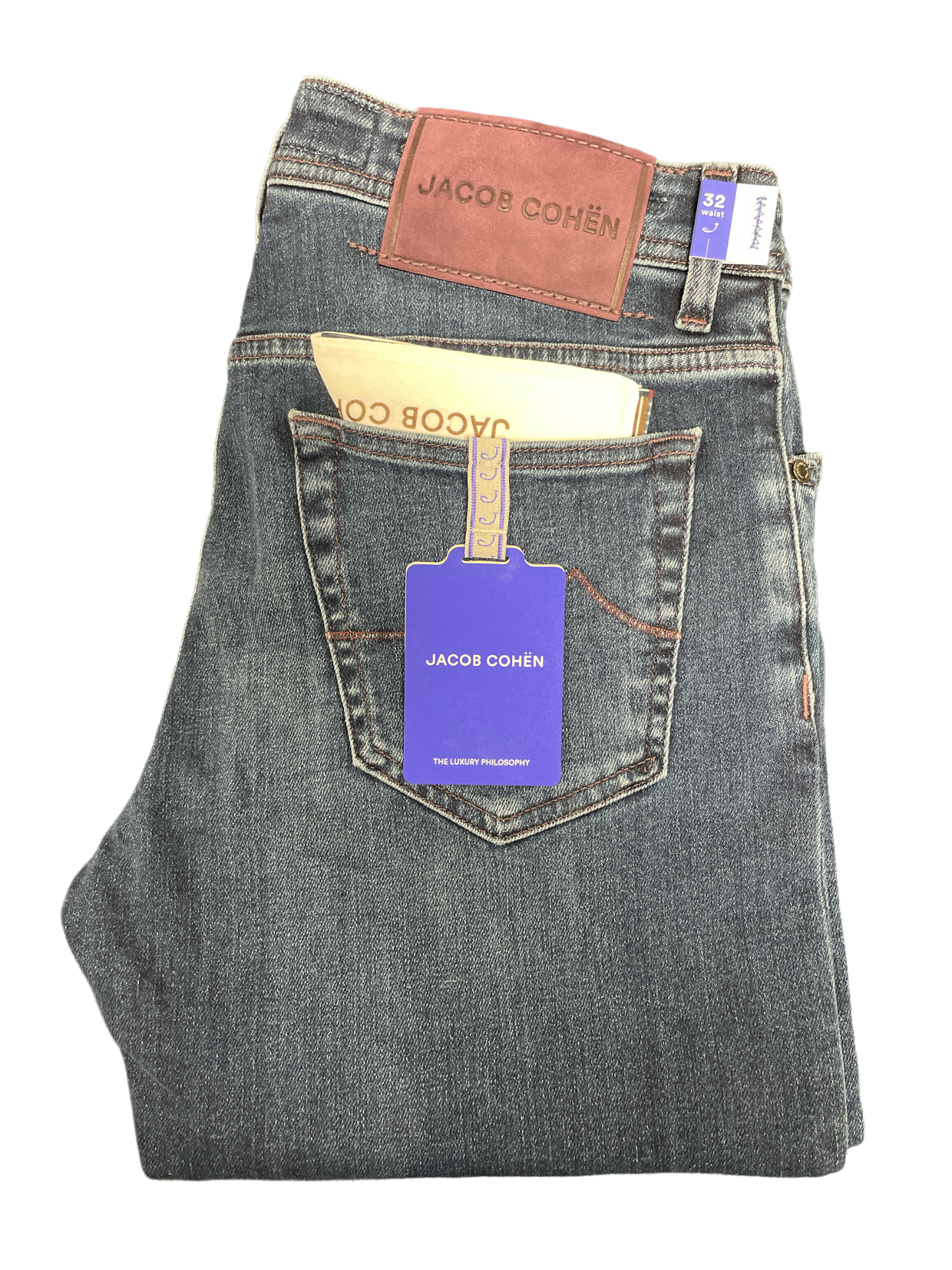 Jacob Cohen Denim Jean / Burgundy Badge