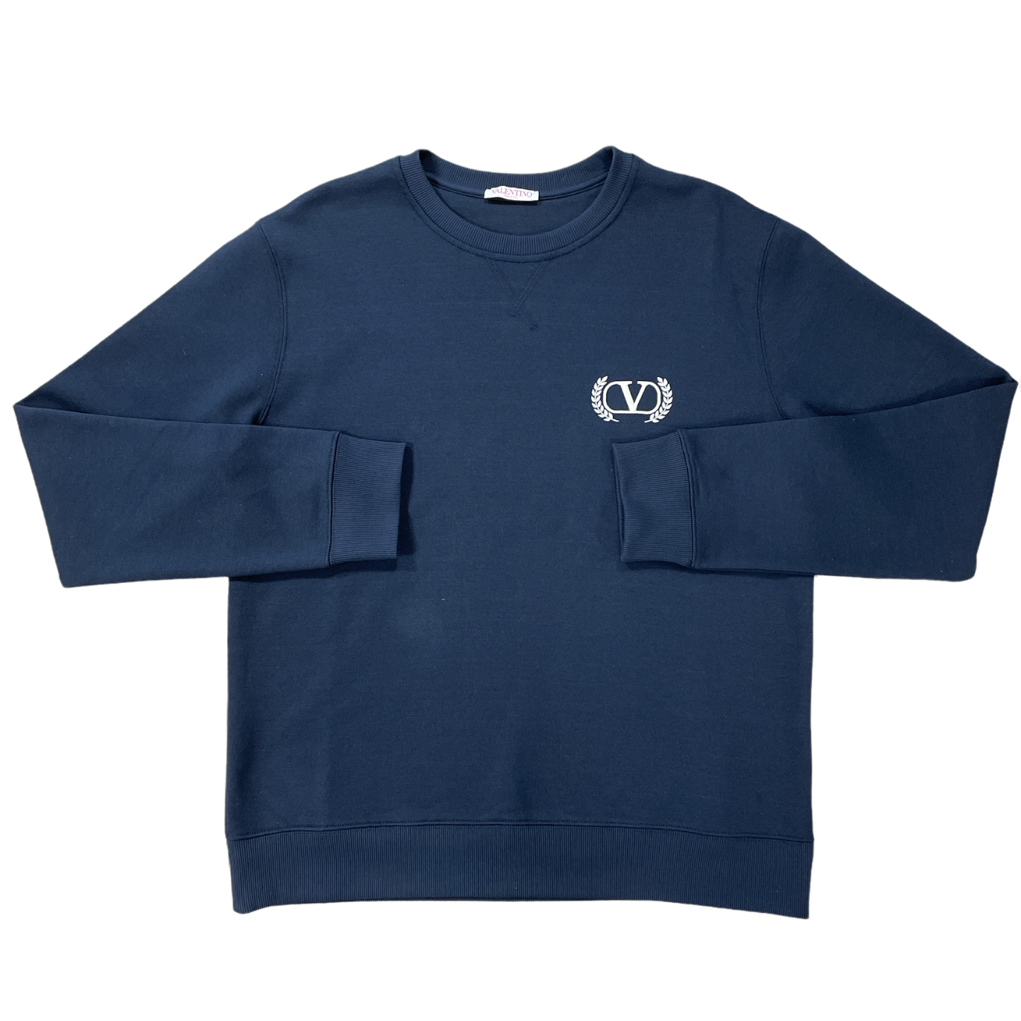 Valentino V Embroidered Jersey Sweatshirt - Navy