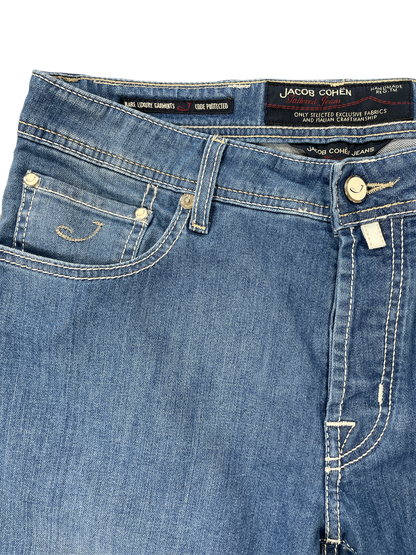 Jacob Cohen Light Denim Jean / Rainbow Badge