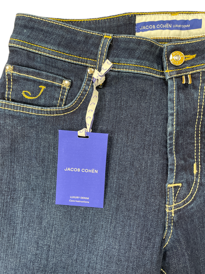 Jacob Cohen Denim Jean / Yellow Fur Badge