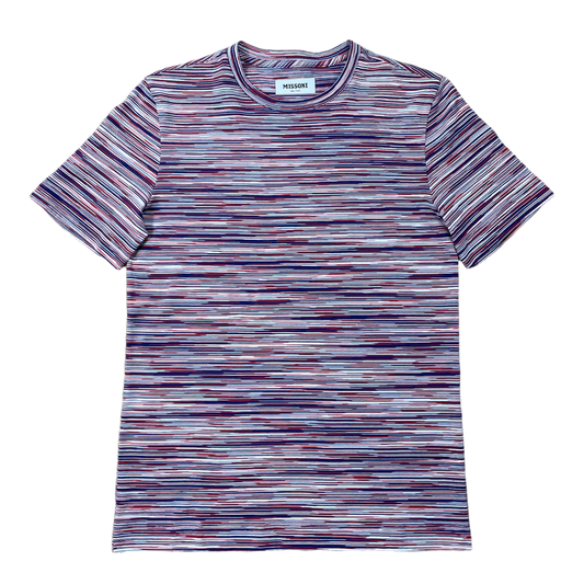 Missoni Crew Neck Striped T - Red / Blue / White