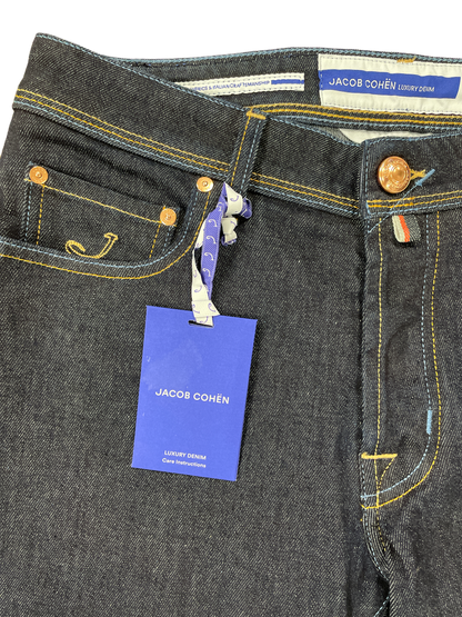 Jacob Cohen Dark Denim Jean / Black & Navy Badge