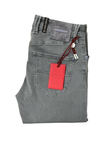 Tramarossa Leonardo SS Denim Jean - Light Grey / Grey Badge