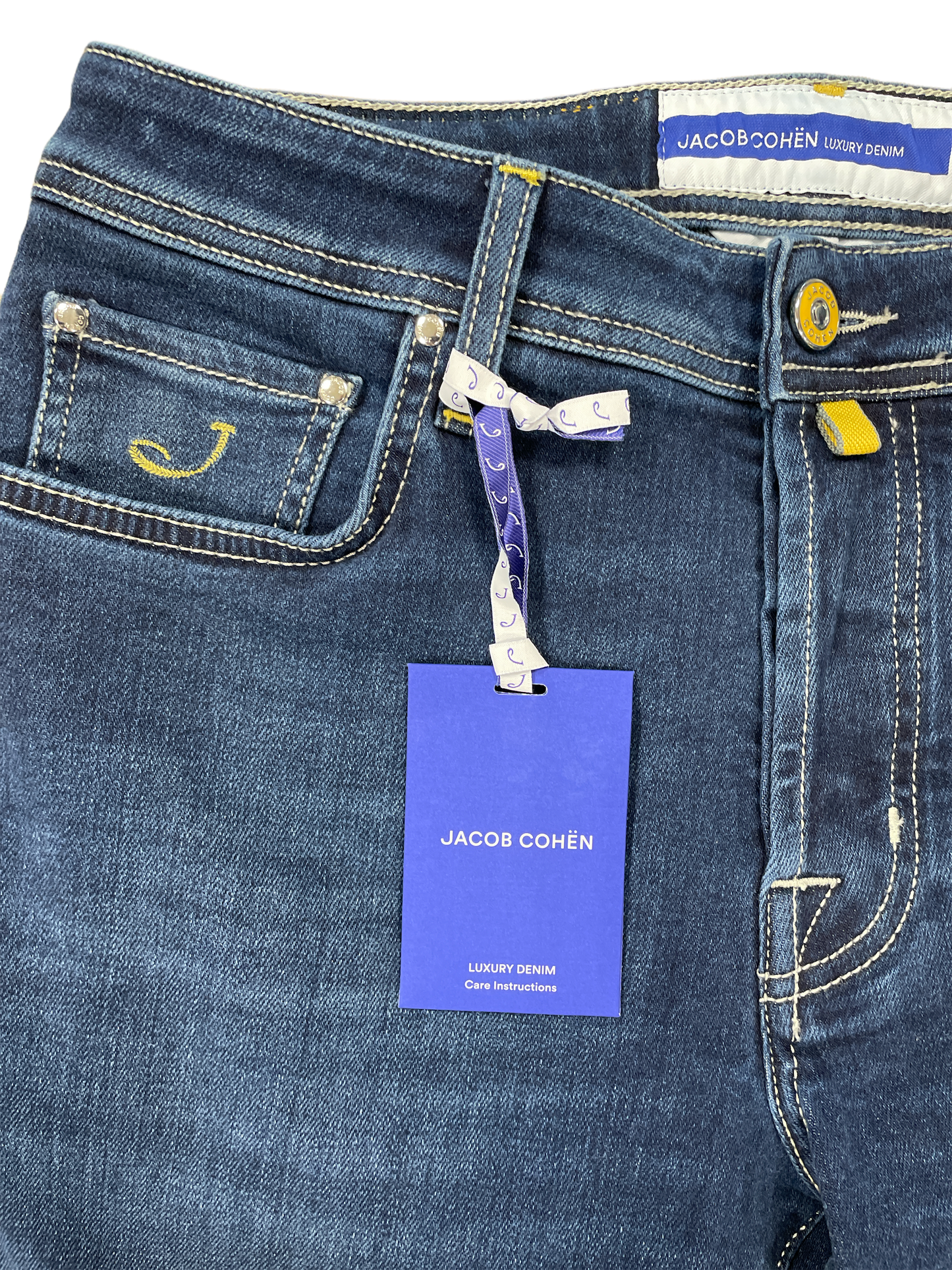 Jacob Cohen Denim Jean / Yellow Badge