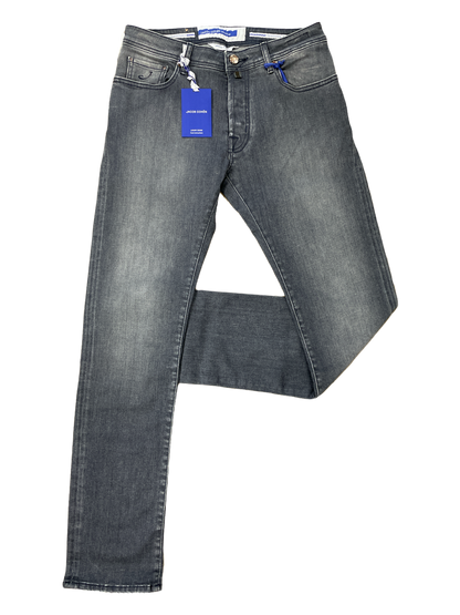 Jacob Cohen Grey Denim Jean / Sand Badge