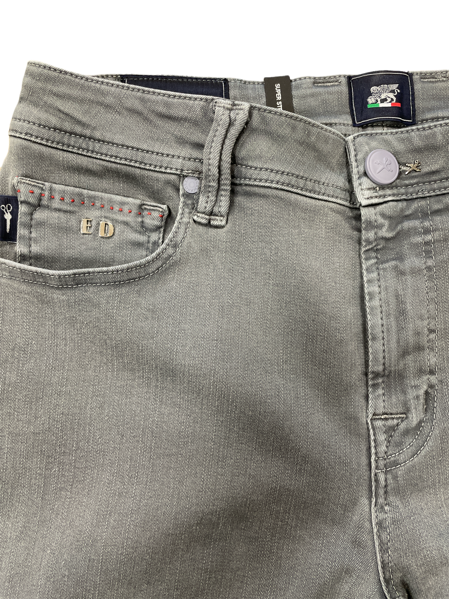 Tramarossa Leonardo SS Denim Jean - Light Grey / Grey Badge