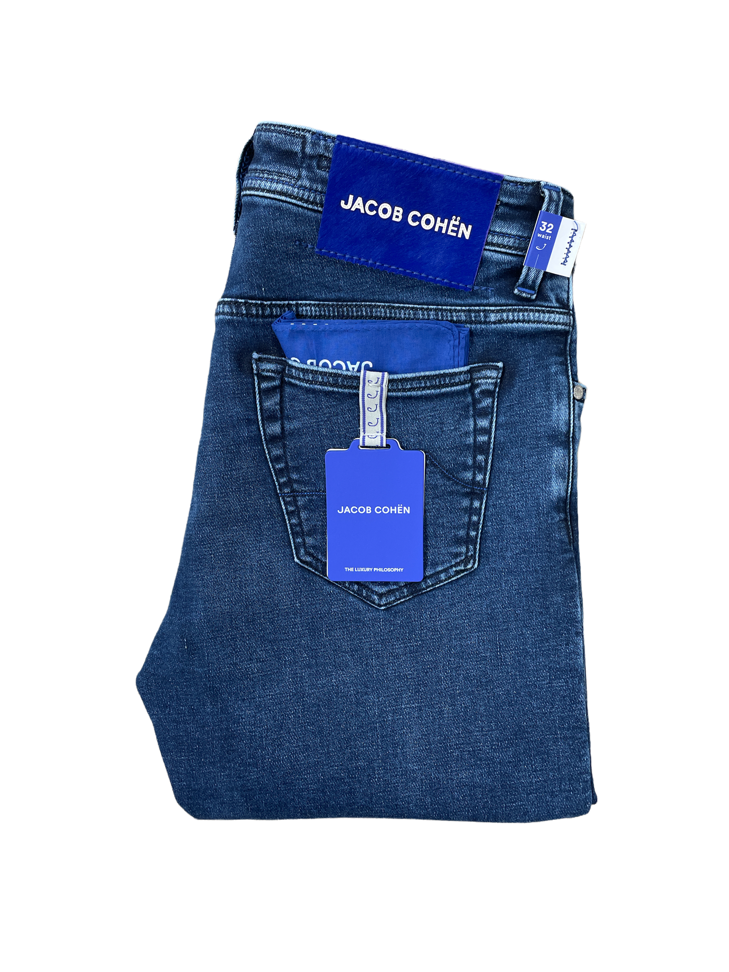 Jacob Cohen Denim Jean / Blue Badge / Black Stitch