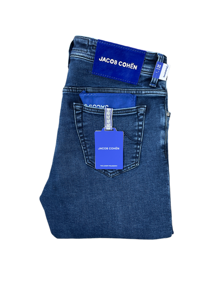 Jacob Cohen Denim Jean / Blue Badge / Black Stitch