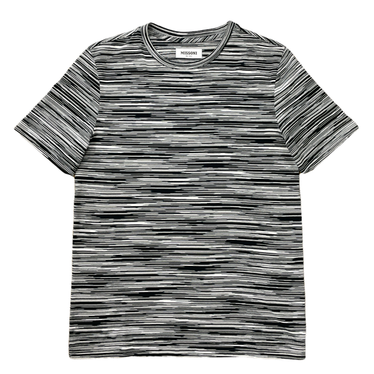 Missoni Crew Neck Striped T - White & Black