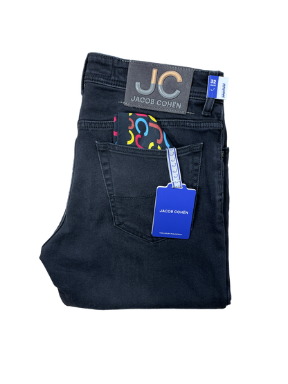 Jacob Cohen Black Denim Jean / JC Badge