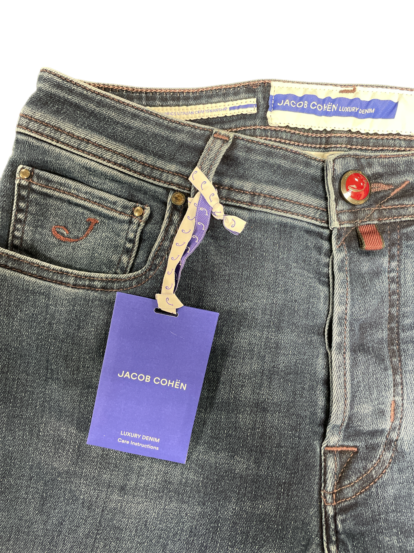 Jacob Cohen Denim Jean / Burgundy Badge