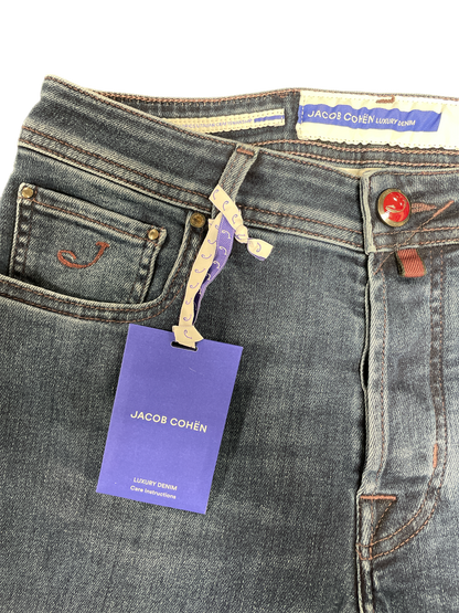 Jacob Cohen Denim Jean / Burgundy Badge